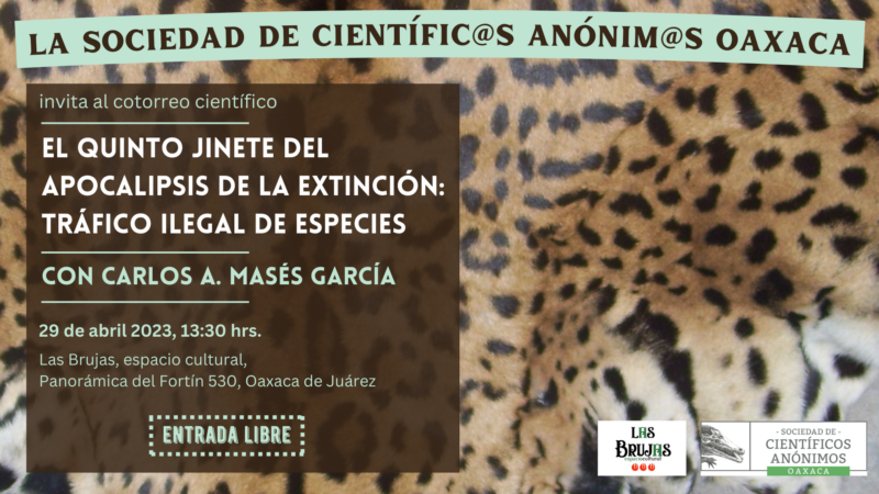 Científics Anónims OAXACA #3: El quinto jinete del apocalipsis de la extinción, el tráfico ilegal de especies