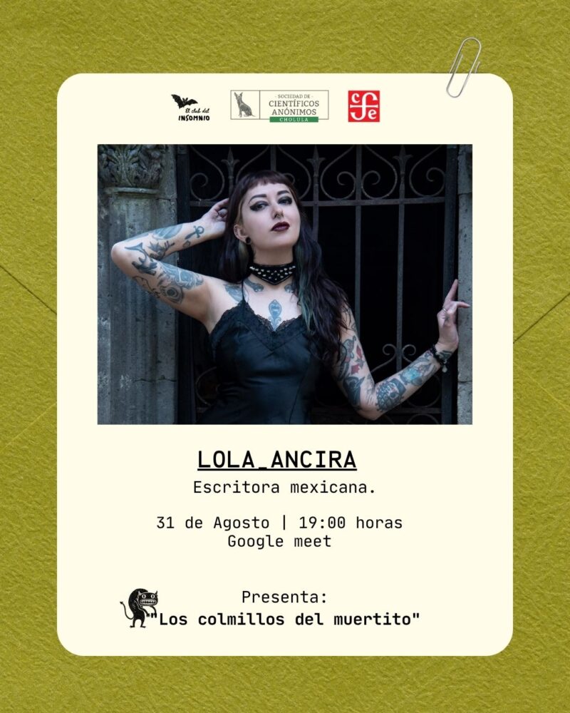 EL CLUB DEL INSOMINIO · Inauguración del club de lectura experimental con Lola Ancira / Cholula