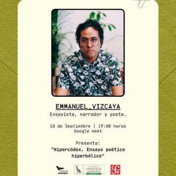 Hipercódex. Ensayo poético hiperbólico / Club de lectura con Emmanuel Vizcaya / Cholula