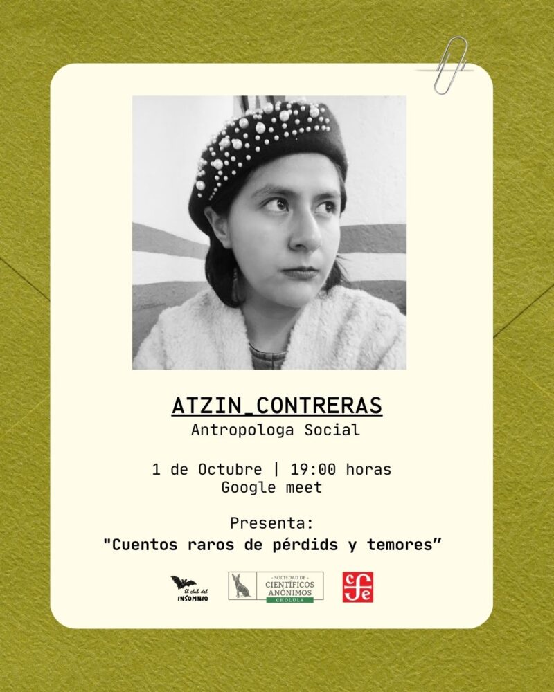 El club del insomnio / Lecturas de autor con Atzin Contreras / Cholula